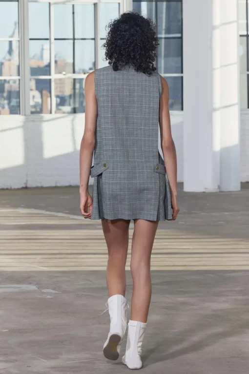 VESTIDO CORTO CUADROS ZW COLLECTION