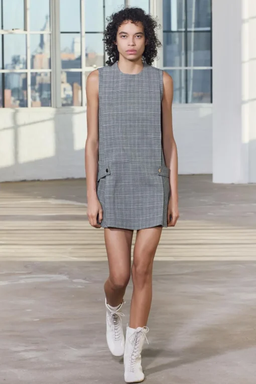 VESTIDO CORTO CUADROS ZW COLLECTION