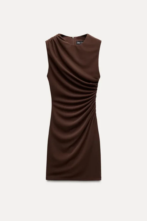 VESTIDO CORTO DRAPEADO