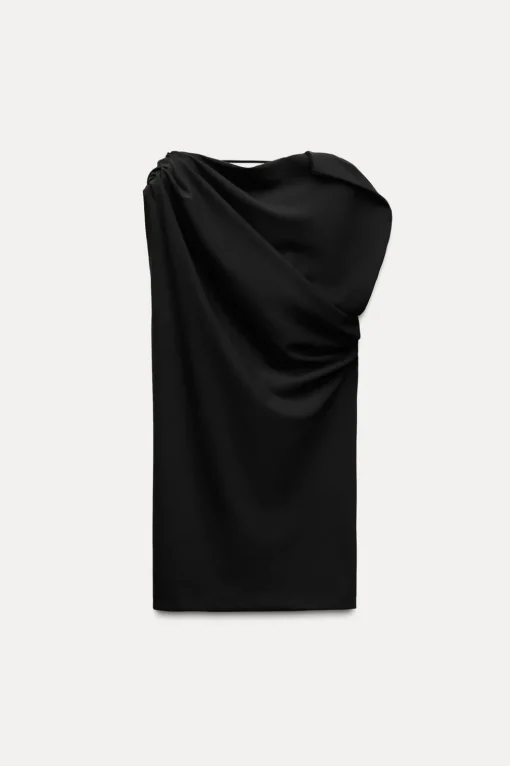 VESTIDO CORTO DRAPEADO