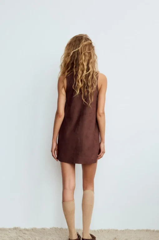 VESTIDO CORTO EFECTO ANTE