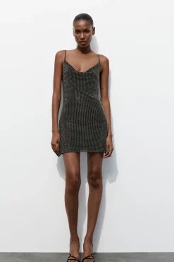 VESTIDO CORTO TUL BRILLOS