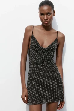 VESTIDO CORTO TUL BRILLOS