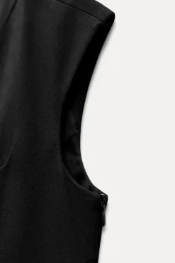 VESTIDO ESCOTE CUADRADO PLIEGUES