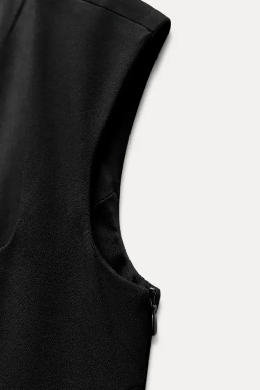 VESTIDO ESCOTE CUADRADO PLIEGUES