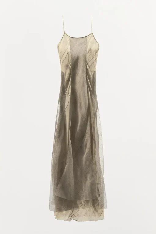 VESTIDO ESTAMPADO COMBINADO CINTAS
