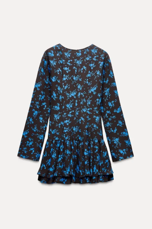 VESTIDO ESTAMPADO FLORES LAZOS
