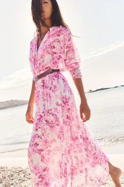VESTIDO ESTAMPADO VOLANTES CINTURÓN
