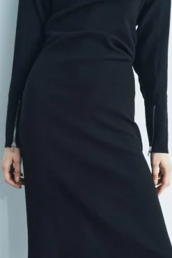 VESTIDO LARGO CREMALLERAS ZW COLLECTION