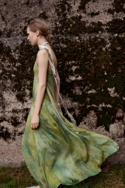VESTIDO LARGO ESTAMPADO FLORES