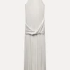 VESTIDO LARGO HALTER FOIL