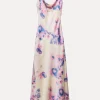 VESTIDO LARGO SATINADO ESPALDA DESCUBIERTA