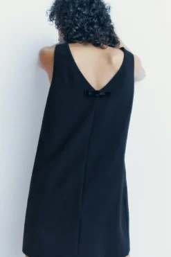 VESTIDO LAZOS TERCIOPELO ZW COLLECTION