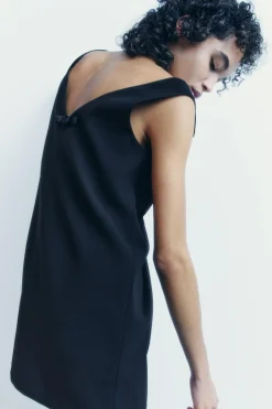 VESTIDO LAZOS TERCIOPELO ZW COLLECTION