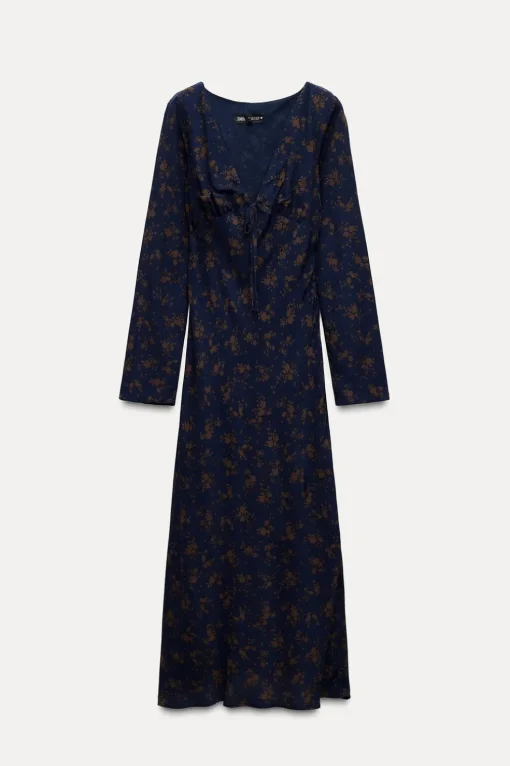 VESTIDO MIDI ESTAMPADO FLORES