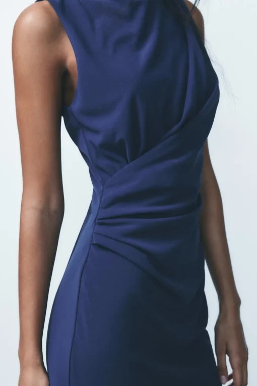 VESTIDO MIDI FRUNCES