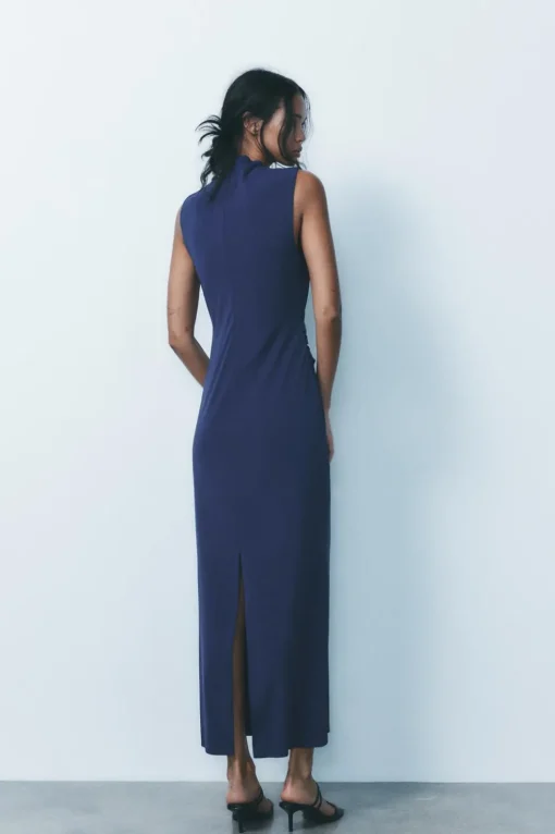 VESTIDO MIDI FRUNCES
