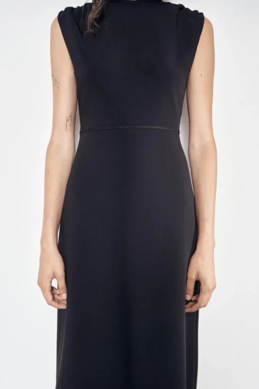 VESTIDO MIDI FRUNCES ZW COLLECTION