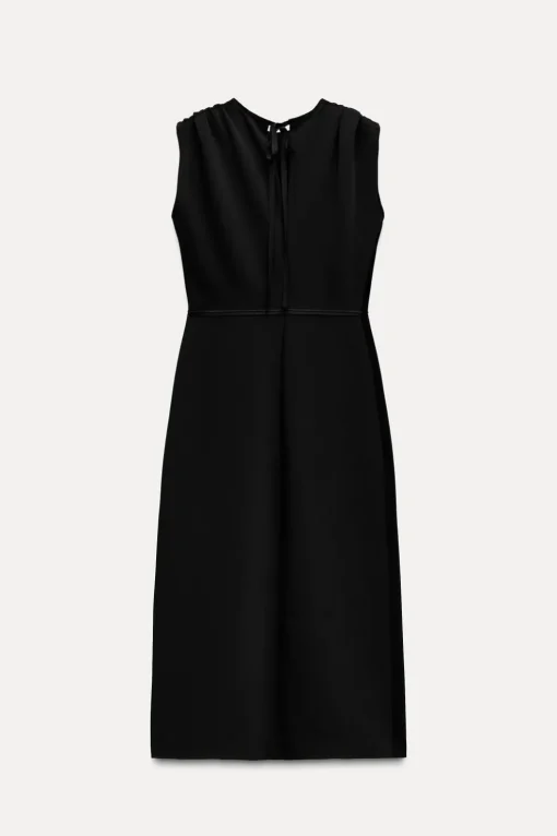 VESTIDO MIDI FRUNCES ZW COLLECTION
