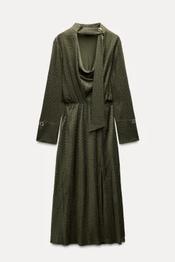 VESTIDO MIDI JACQUARD