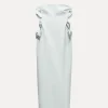 VESTIDO MIDI LAZOS SATINADOS