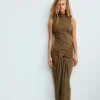 VESTIDO MIDI NUDO LAZADA