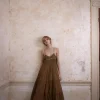VESTIDO PLISADO ENCAJE ABALORIOS