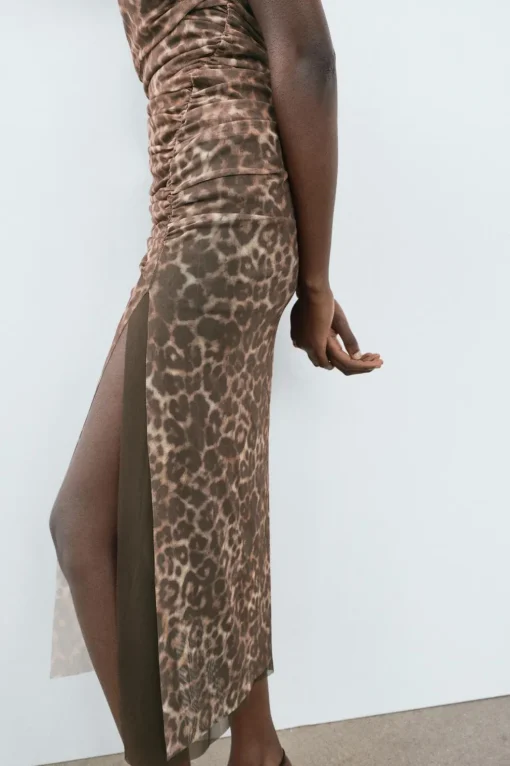 VESTIDO TUL ESTAMPADO ANIMAL