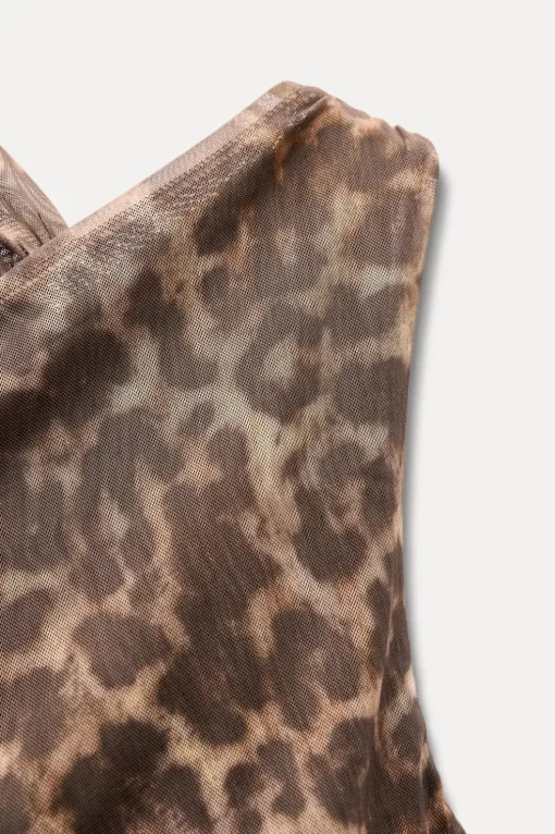 VESTIDO TUL ESTAMPADO ANIMAL